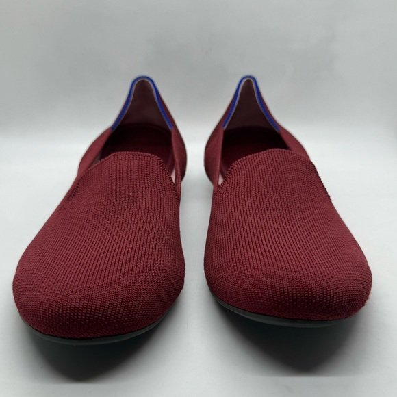 Rothy’s The Loafer Round Toe Red Cinnamon Burgundy Flats Slip On Size 10 - Picture 3 of 12